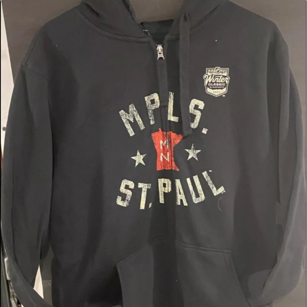 2022 Winter Classic Zip Hoodie Men's Sweatshirt Minnesota Wild NEW NHL S-2XL
